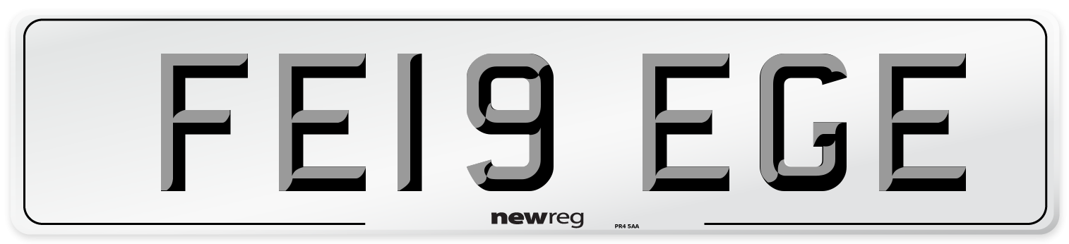 FE19 EGE Number Plate from New Reg